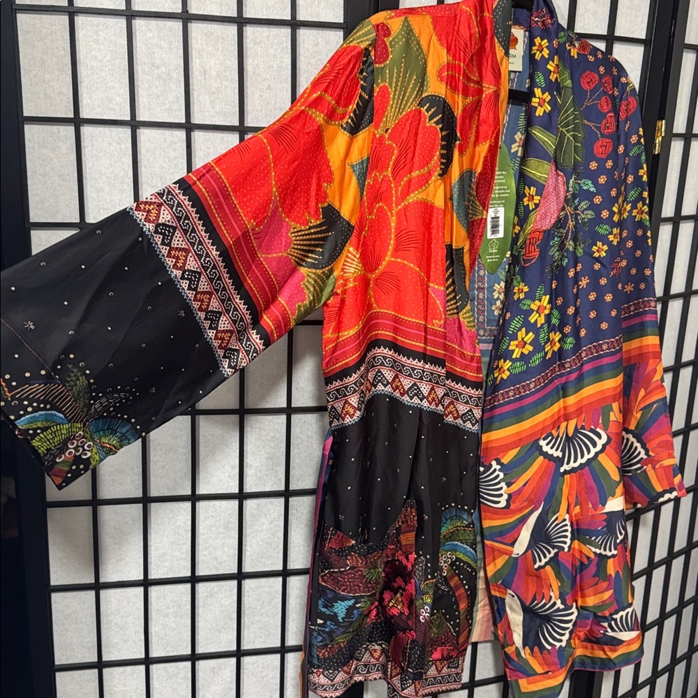 Farm Rio Mixed Scarf Print Kimono – Size XL – NWT - Picture 6 of 11